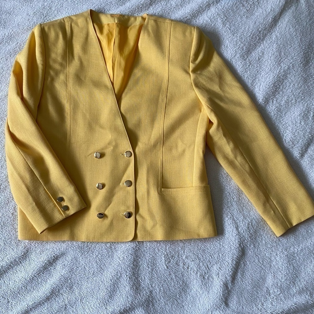 Jacques Vert 80s Yellow power Blazer​​​​​